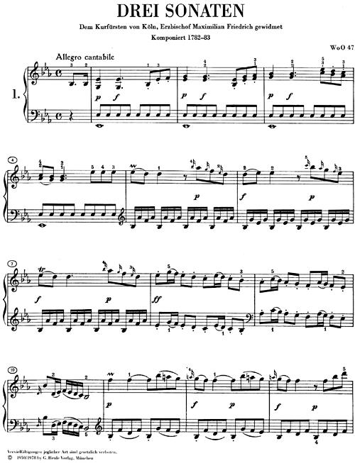 3 Piano Sonatas WoO 47 [Kurfürsten]