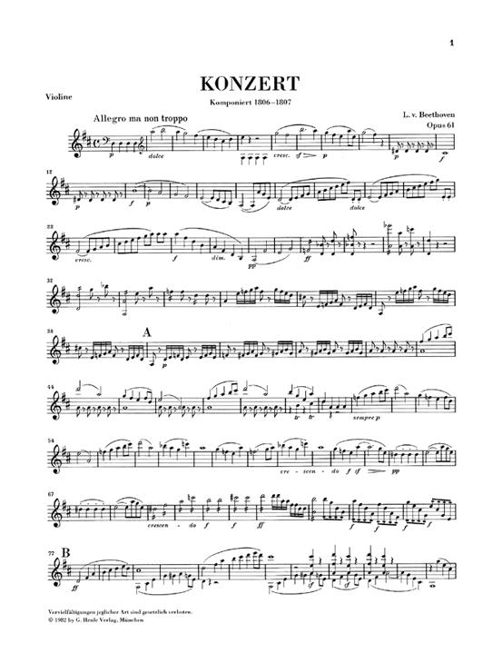 Violin Concerto In D Op.61
