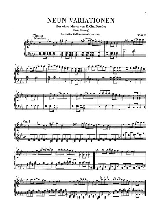 Variations For Piano Clothbound