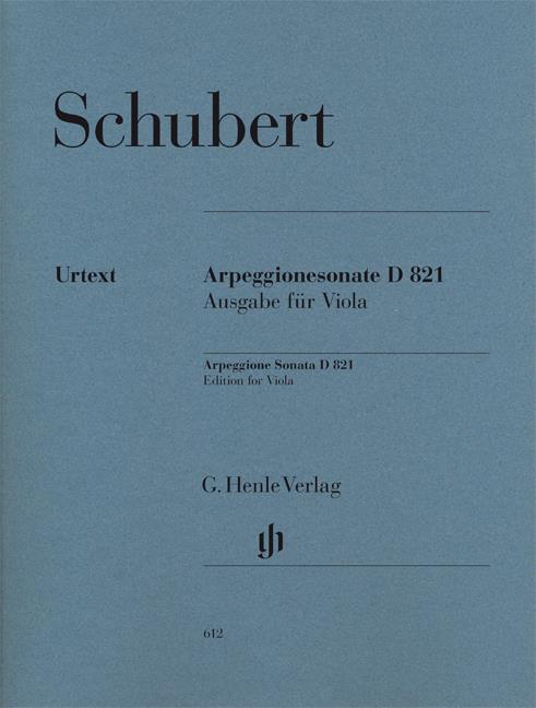 Sonata For Piano And Arpeggione In A Minor D 821 - Ausgabe für Viola - viola a klavír