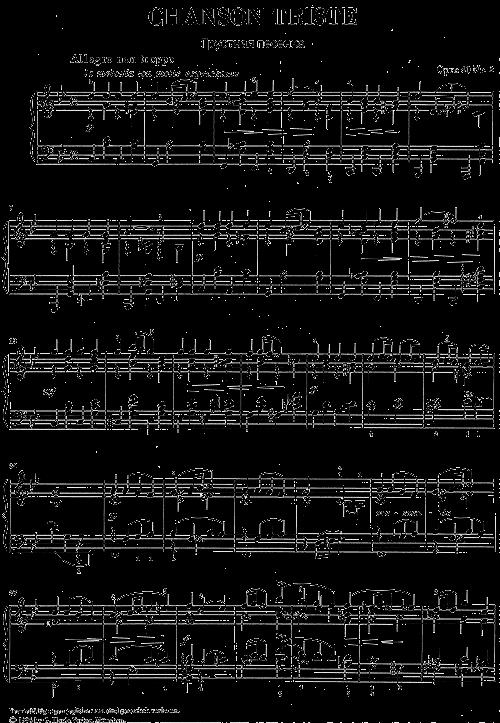 Chanson Triste Op.40 No.2 - noty pro klavír