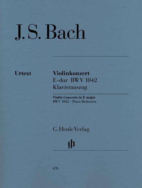 Concerto For Violin And Orchestra In E BWV 1042 - noty pro housle a klavír