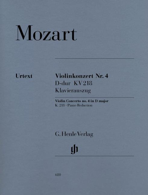 Violinkonzert Nr. 4 D-dur KV 218 pro housle a klavír od Wolfgang Amadeus Mozart