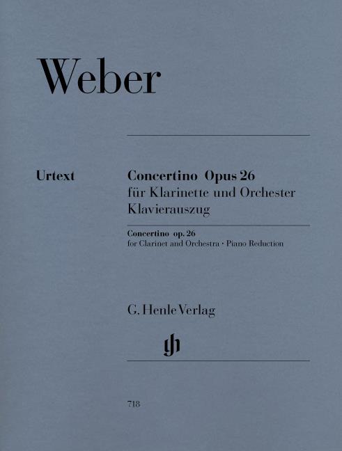 Concertino Op. 26 For Clarinet And Orchestra - noty pro klarinet a klavír