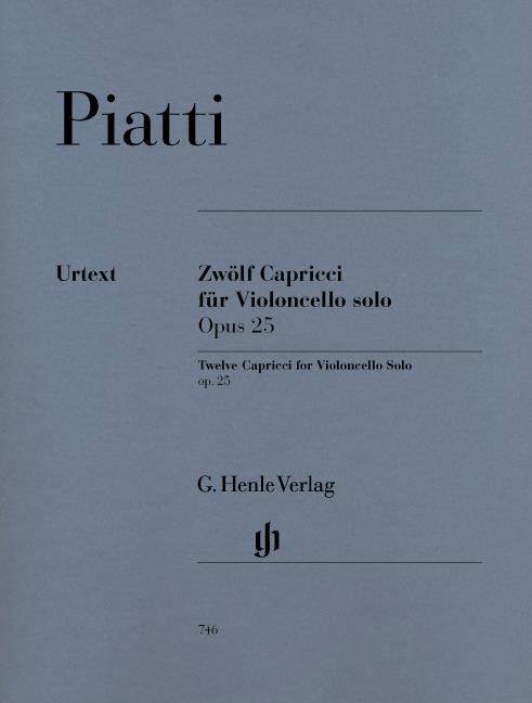 12 Capricci Opus 25 noty pro violoncello