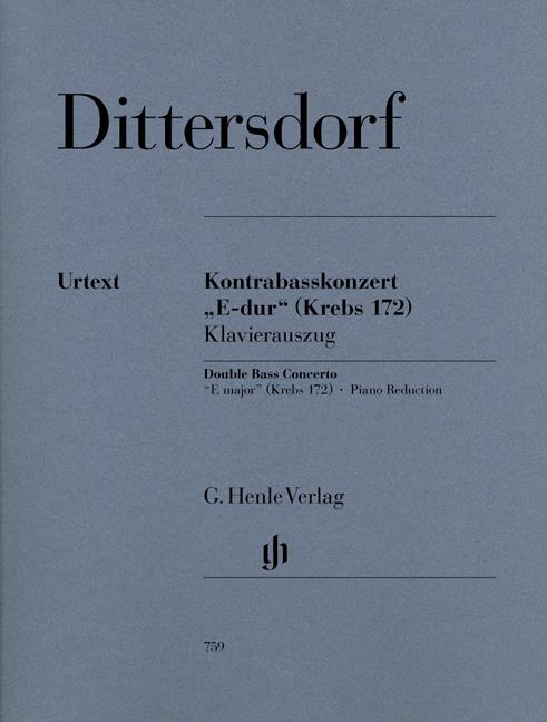 Concert E-Dur (Krebs 172) - noty pro kontrabas a klavír