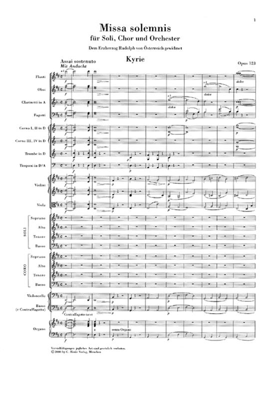 Missa Solemnis In D Op.123