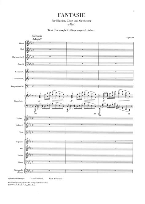 Chorus Fantasy In C Minor Op. 80