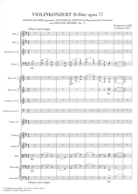 Violin Concerto D major op. 77