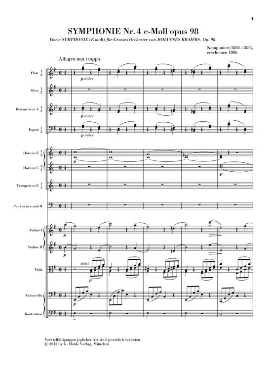 Symphony No.4 In E Minor Op.98 - Symphony no. 4 in e minor op. 98