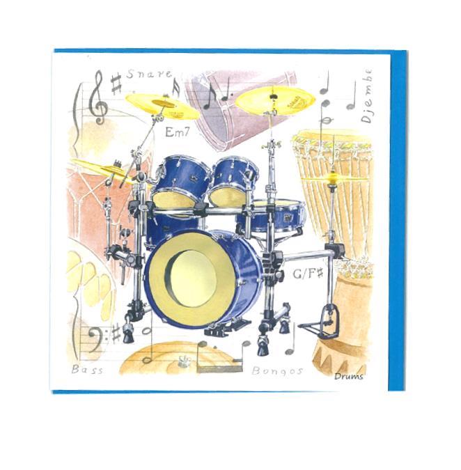 Little Snoring Gifts: Notelets Pack Of Five – Drum Design