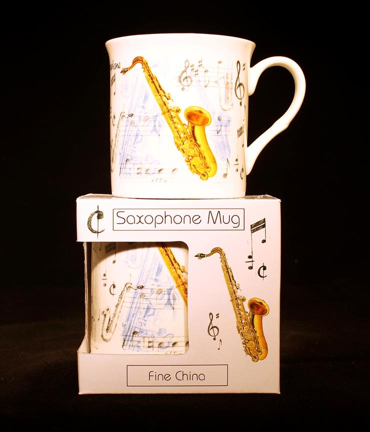 Little Snoring Gifts: Fine China Mug - Saxophone Design