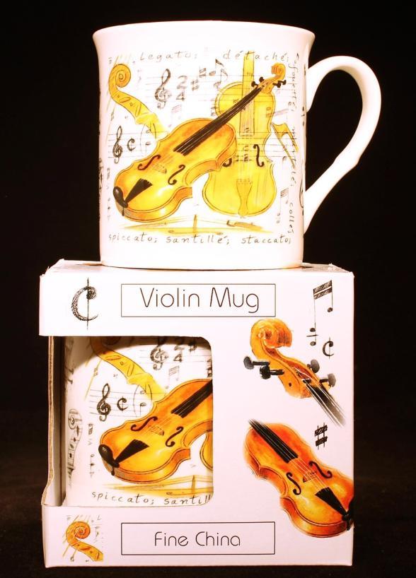 Little Snoring Gifts: Fine China Mug - Violin Design