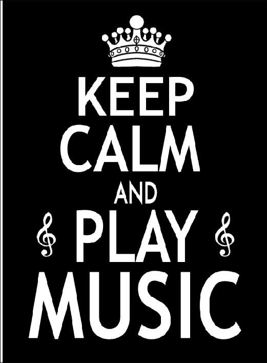 Little Snoring Gifts: 7x5 Greetings Card - Keep Calm And Play Music