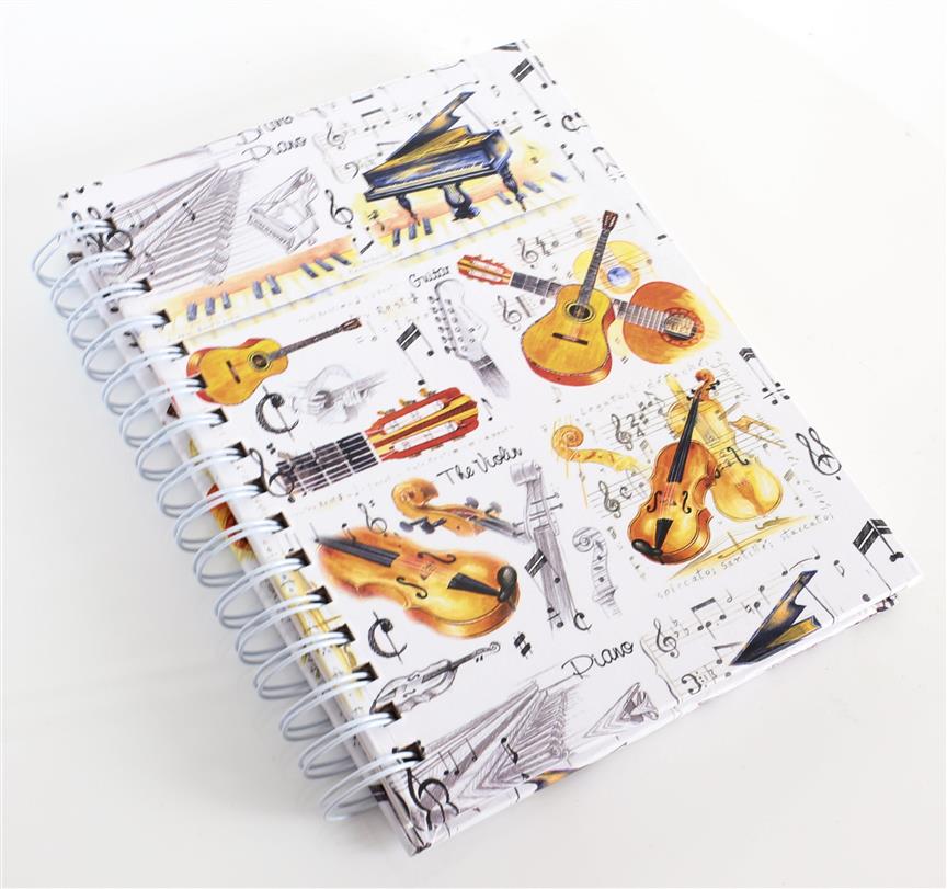 Little Snoring Gifts: A6 Spiral Bound Lined Pages Notebook - Instrument Design