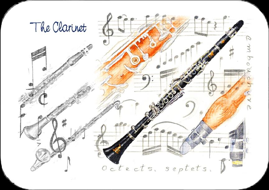 Little Snoring Gifts: Clarinet Placemat - Pack Of 4