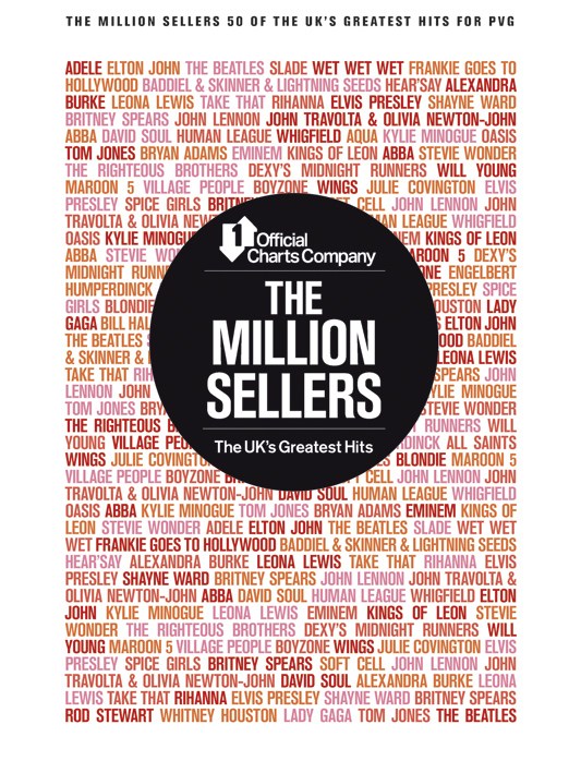 The Million Sellers - 50 Of The UK's Greatest Hits - zpěv a klavír s akordy pro kytaru