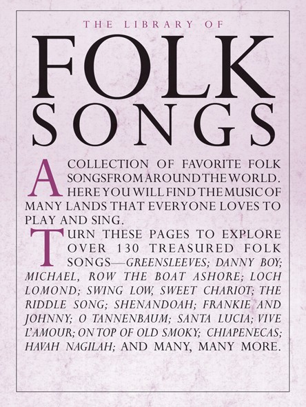The Library Of Folk Songs - pro zpěv klavír s akordy pro kytaru
