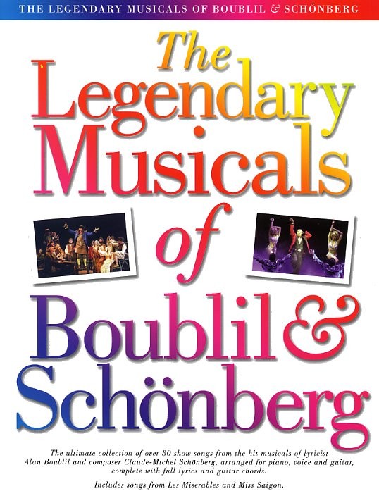 The Legendary Musicals Of Boublil And Schonberg - pro zpěv klavír s akordy pro kytaru
