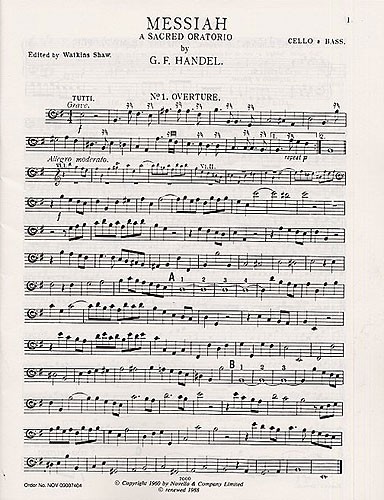 G.F. Handel: Messiah (Cello/Bass Part)