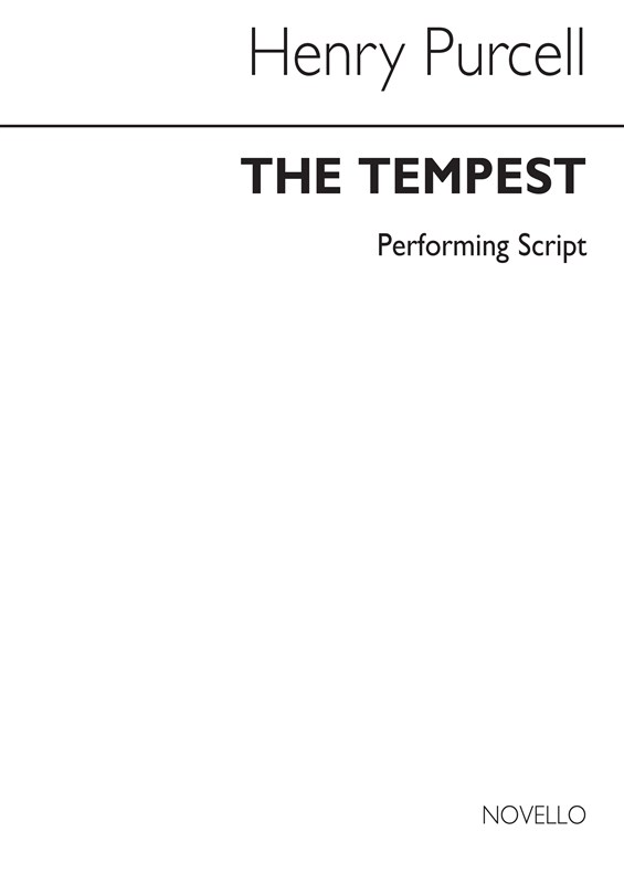Purcell, H Tempest Performing Script Book