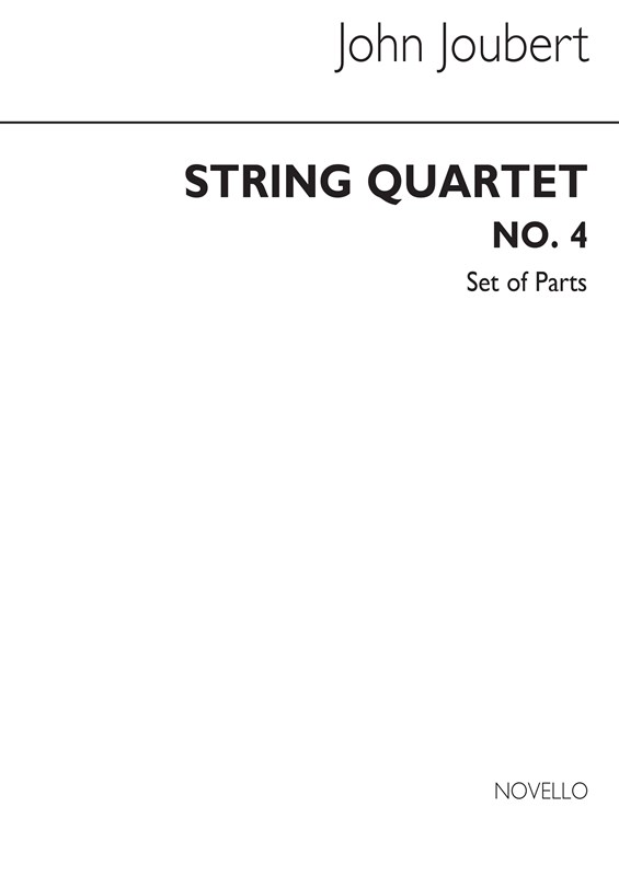 Joubert, J String Quartet No 4 Op121 Score (Quartetto Classico)