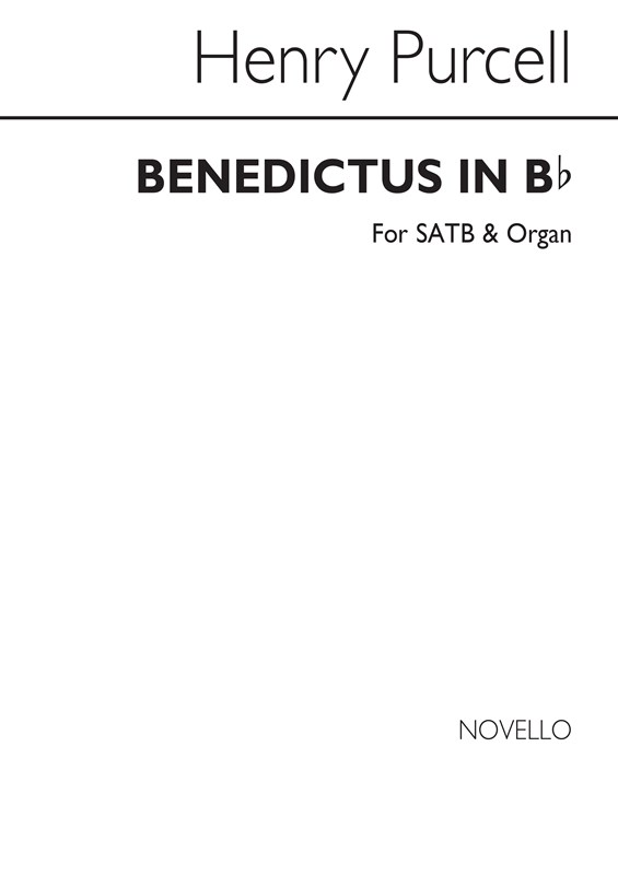 Purcell, H Benedictus In B Flat Satb And Organ