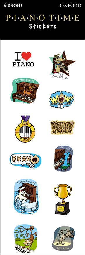 Piano Time Stickers - hodnotící samolepky k sešitu Piano Time