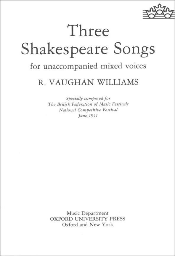 Three Shakespeare Songs - pro sbor SATB