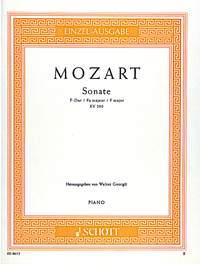 Sonate F Kv280 - Mozart pro klavír