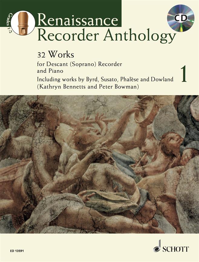 Renaissance Recorder Anthology Vol. 1 - 32 Pieces for Soprano (Descant) Recorder and Piano