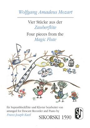4 Stücke aus der 'Zauberflöte' - čtyři skladby z Kouzelné flétny pro zobcovou flétnu a klavír