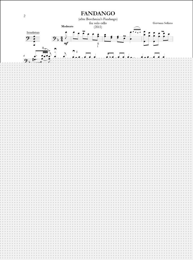 Fandango - per violoncello solo - noty na violoncello