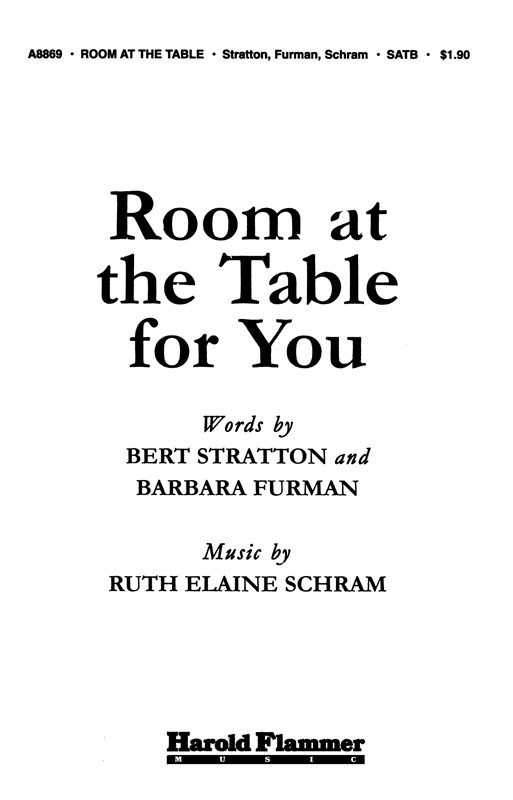 Ruth Elaine Schram: Room at the Table for You