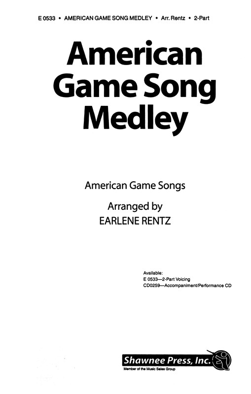 RENTZ AMERICAN GAME SONG MEDLEY 2-PART
