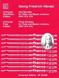 Three Sonatas Hwv 374-376 - For Flute And Basso Continuo