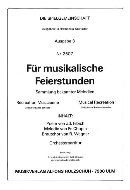 Für Musikalische Feierstunden