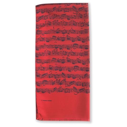 Vienna World: Silk Scarf – Sheet Music (Red)
