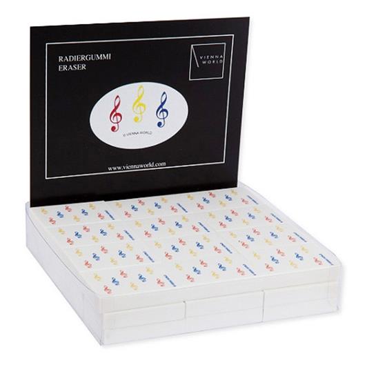 Eraser box G-clef coloured (36 pcs) - 36 pieces per packing unit