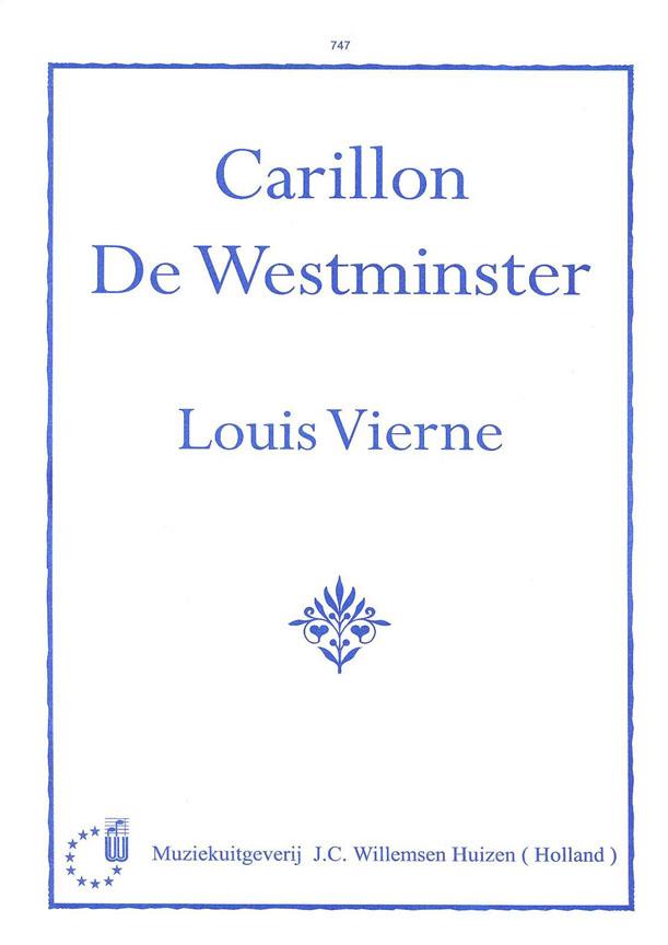 Carillon De Westminster - pro varhany