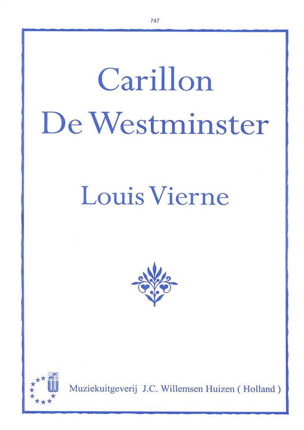 Carillon De Westminster - pro varhany