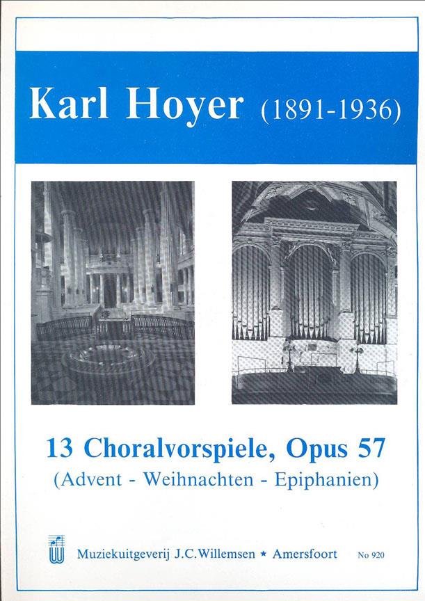 13 Choralvorspiele Opus 57 - na varhany