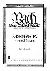 Sechs Sonaten BR B16/ Wf VIII:3/2 - Nr. 2 - příčná flétna a klavír