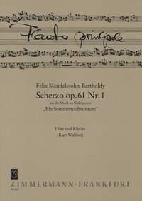 Scherzo op. 61/1 - aus der Musik zu Ein Sommernachtstraum - příčná flétna a klavír