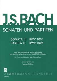 Sonaten und Partiten BWV 1005/1006 Heft 3 - nach der Ausgabe der Violin-Solowerke von R. Schumann - příčná flétna a klavír